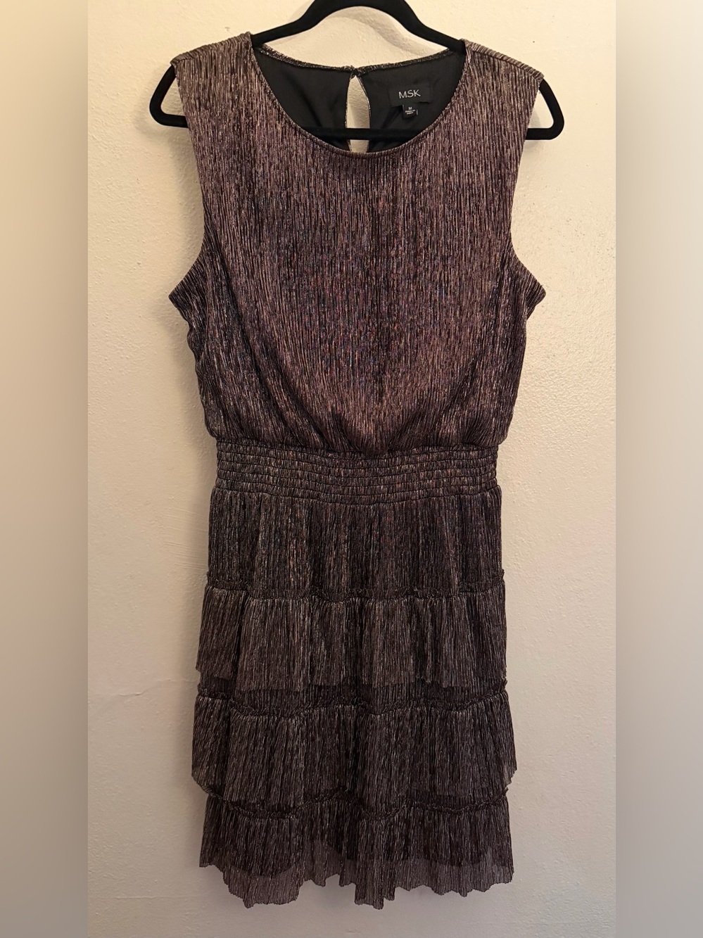 MSK Shimmery Tiered Sleeveless Party Dress size M - Picture 8 of 8